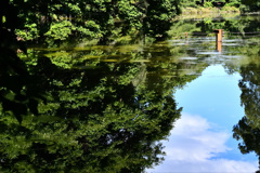 湖面の青空