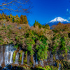 白糸の滝と富士山