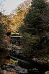 山と川と鉄橋と黄色