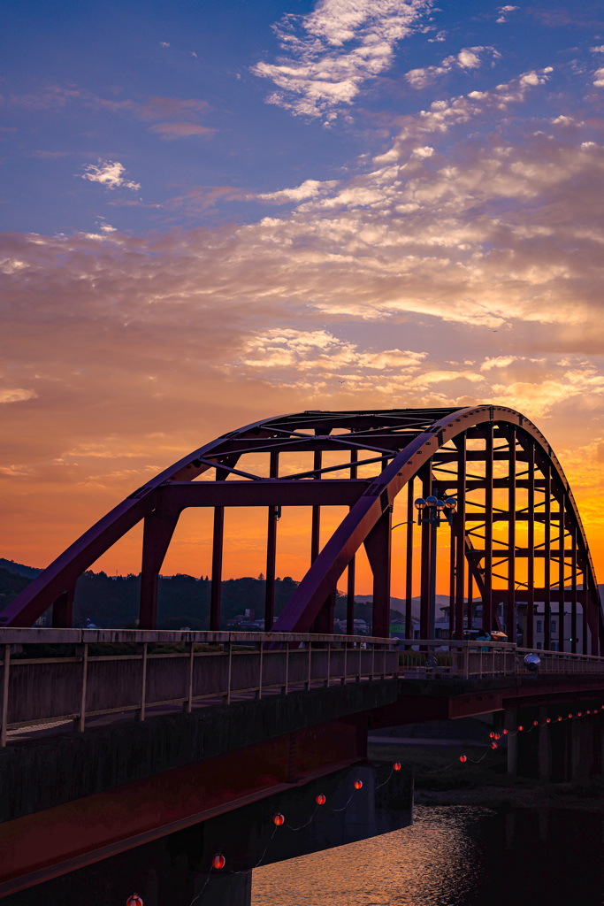 巴橋　夕景