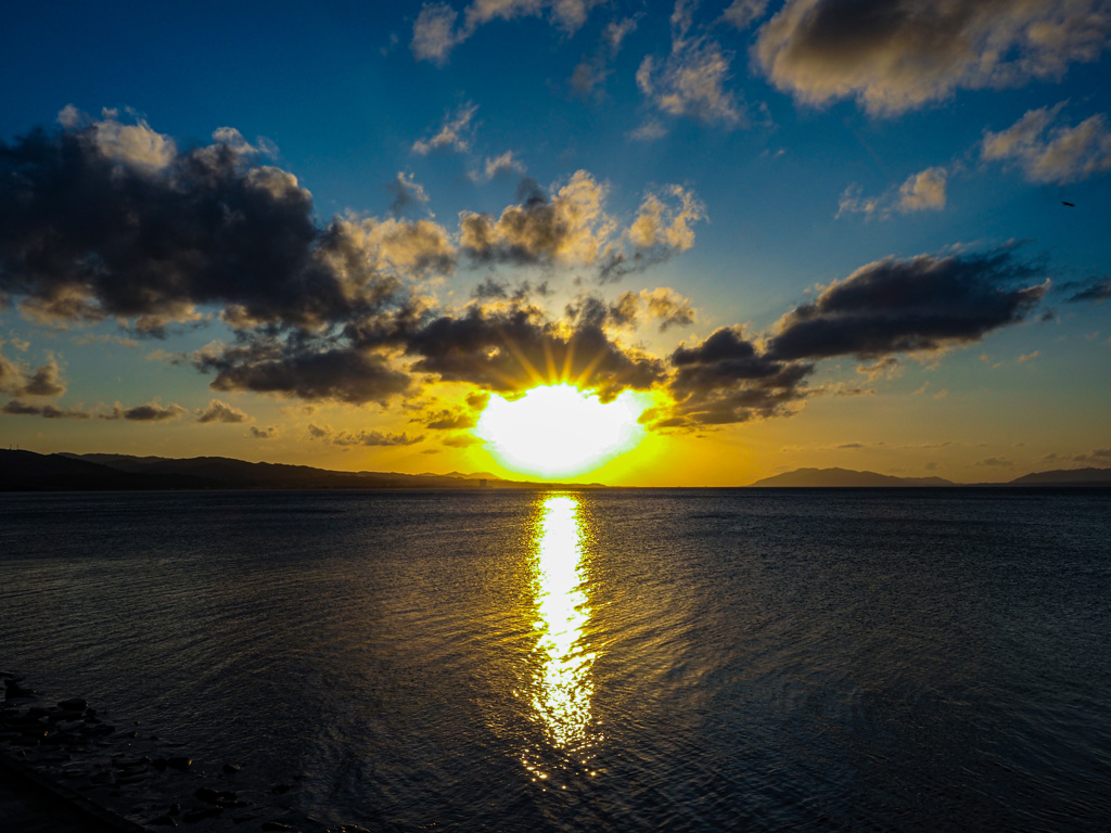 宍道湖　夕景