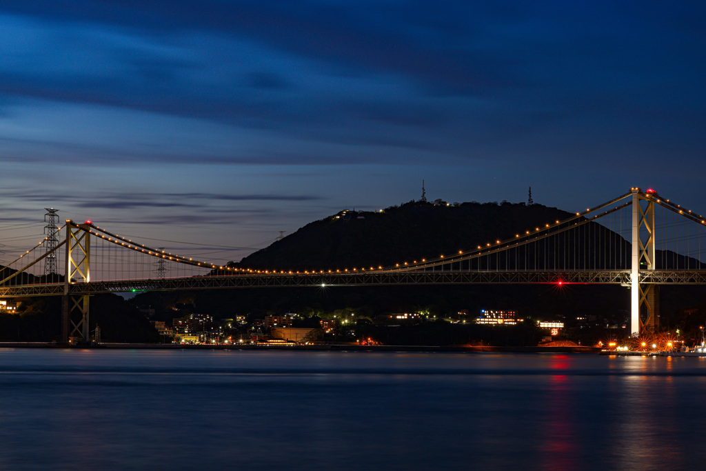 関門橋　夜景