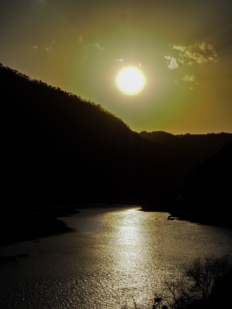 江の川　夕景