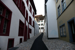 バーゼル大聖堂への路地