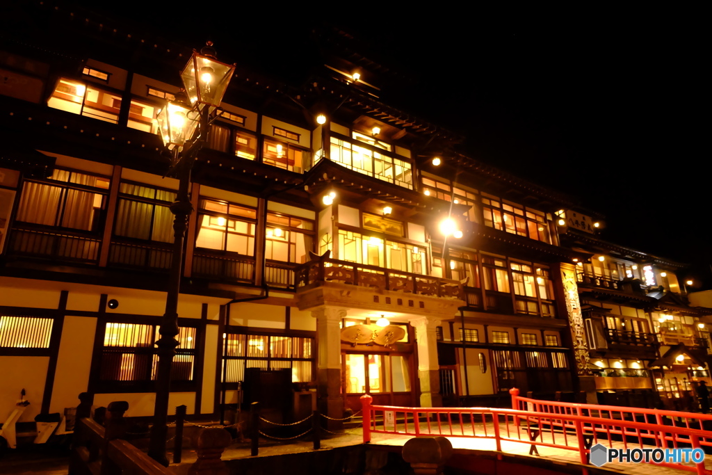 銀山温泉 夜景