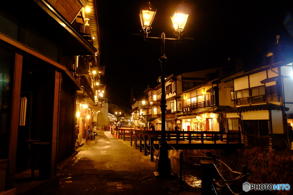 銀山温泉 夜景