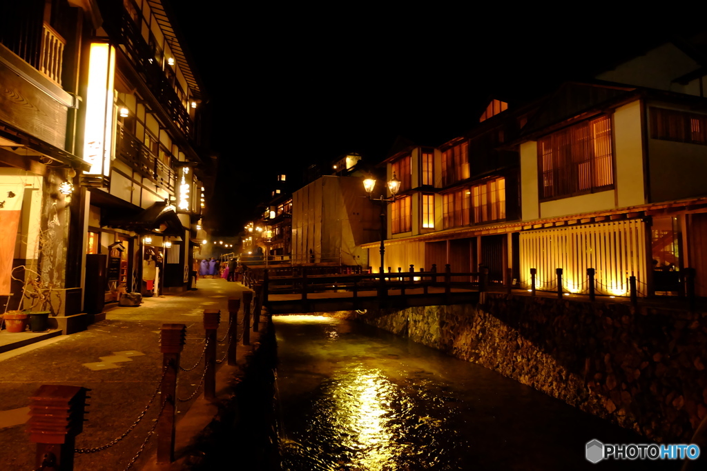 銀山温泉 夜景