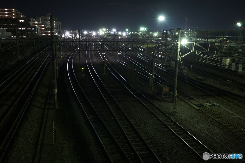 夜景 駅基地