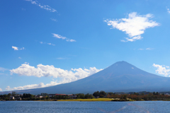 河口湖からの富士山