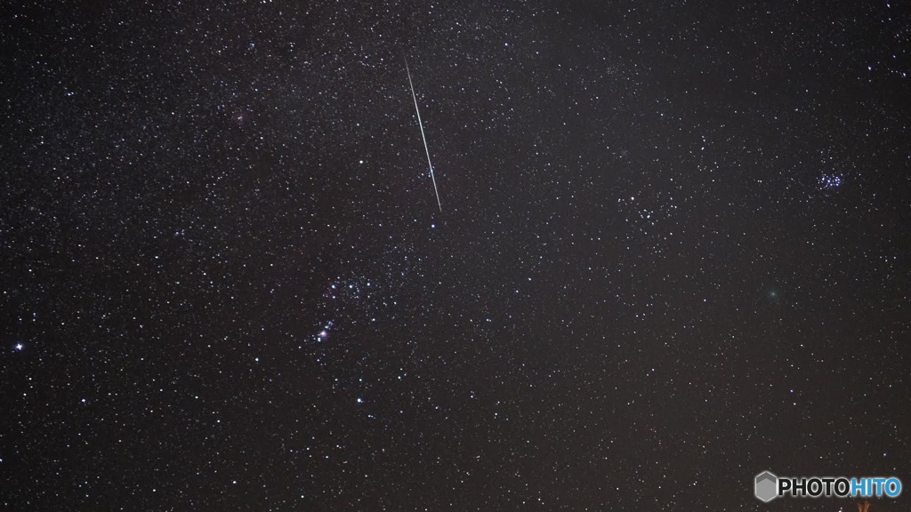 流れ星とオリオン