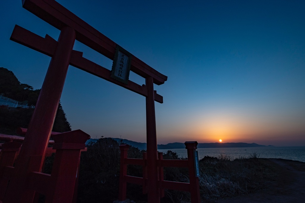 静かな日没