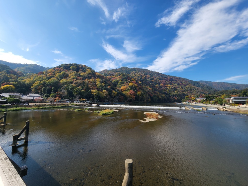 22年秋　京都嵐山　水面反射を入れて