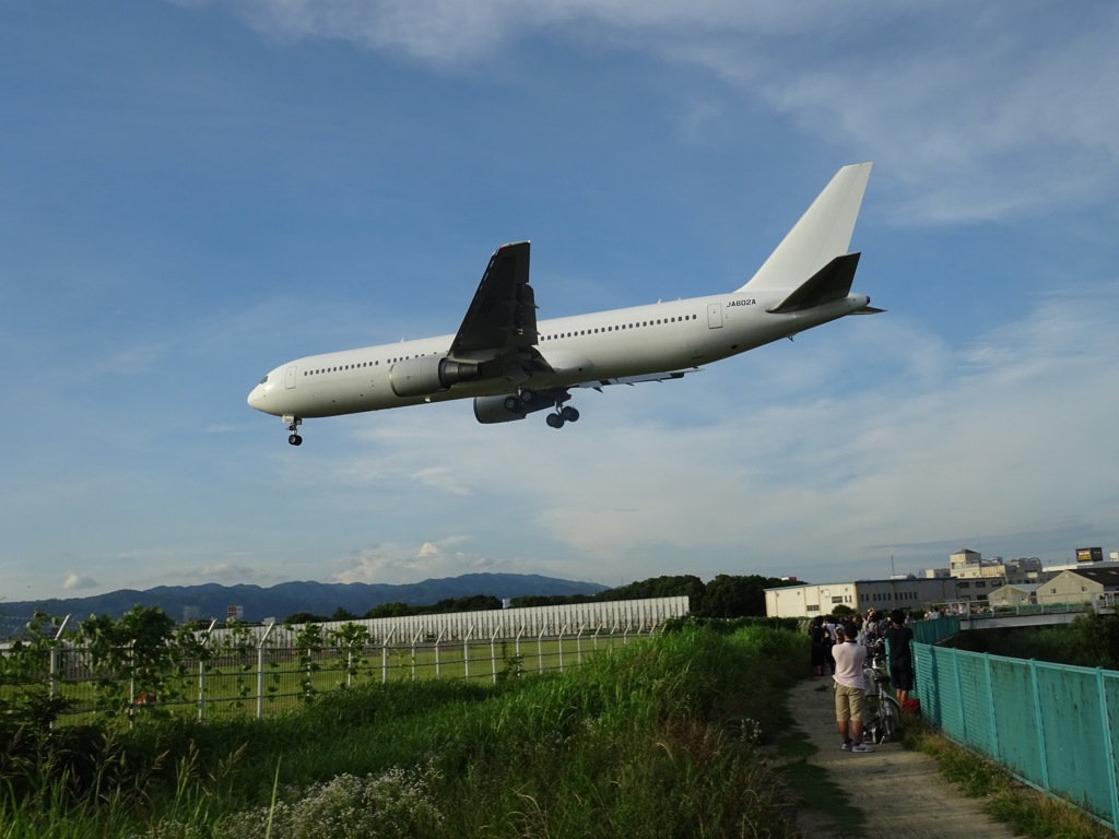 真っ白の全日空機　JA602A