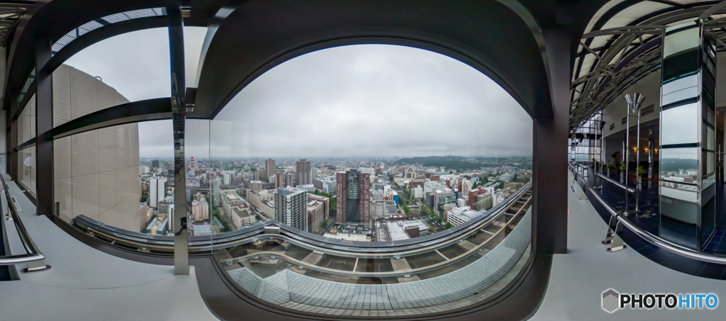 展望台（360°画像からの切り出しパノラマ）