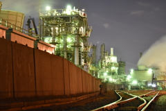 川崎工場夜景。