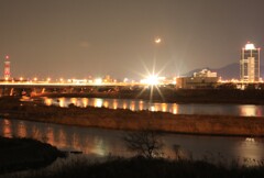 河川敷からの夜景