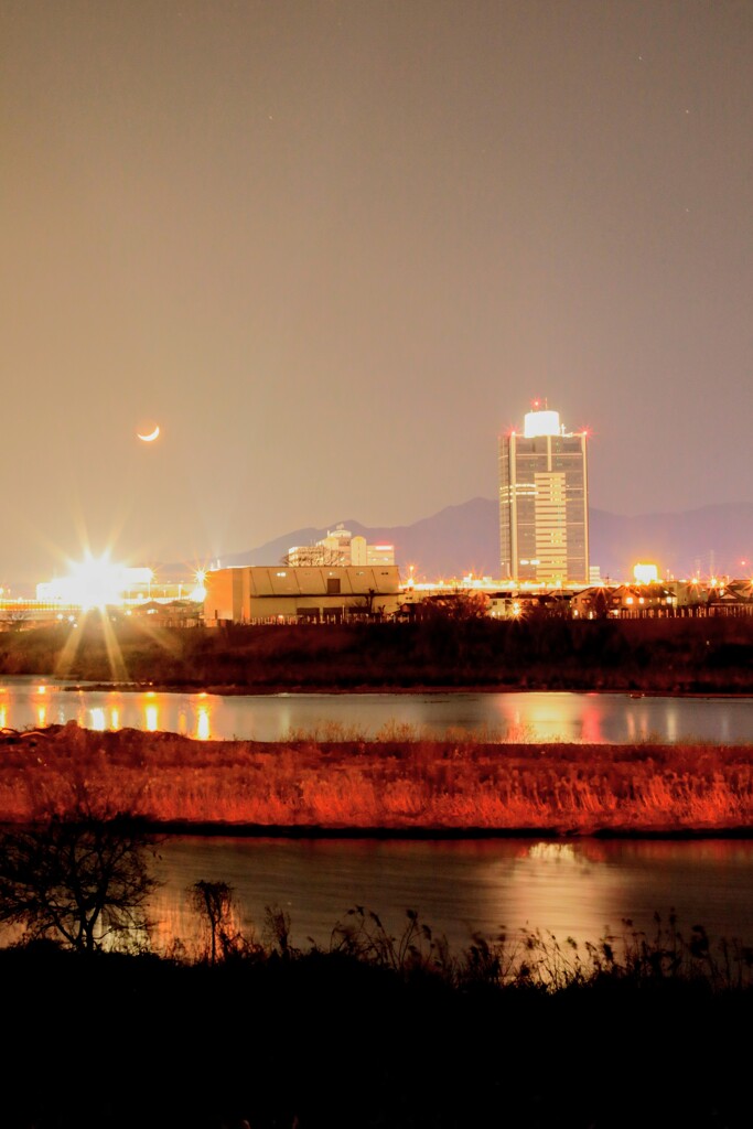 河川敷からの夜景2