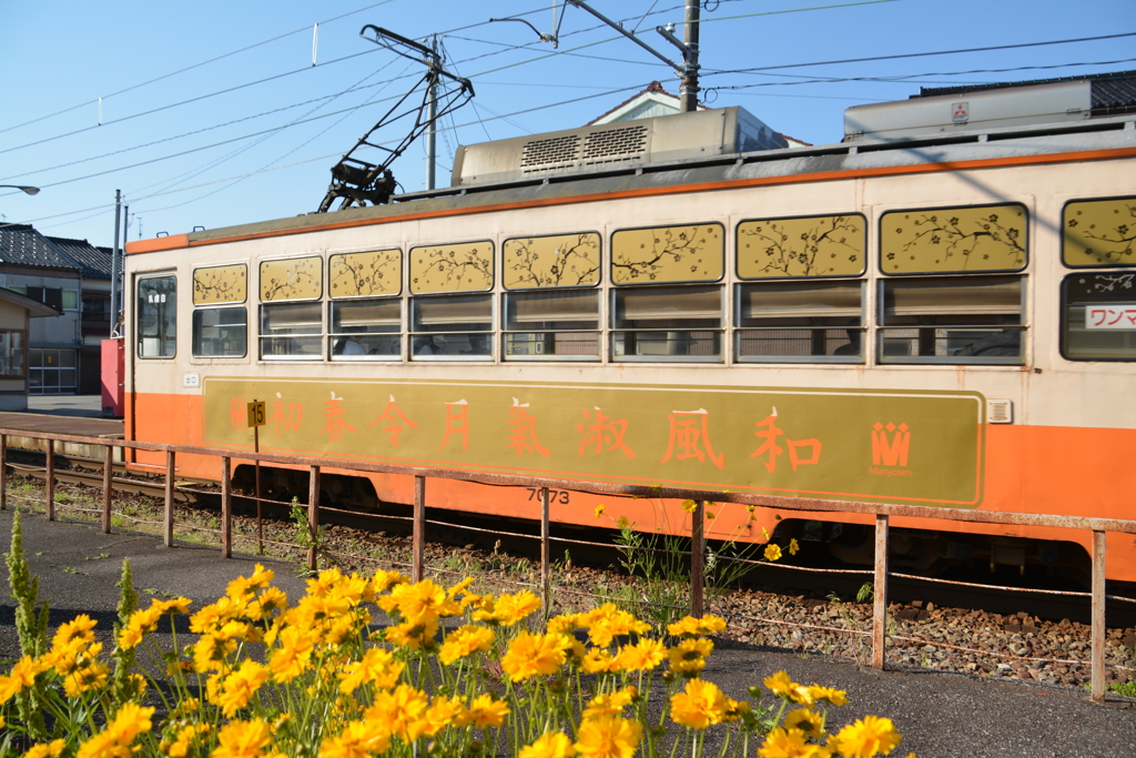 万葉（集）線 令和電車 西新湊駅 (1)