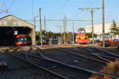 万葉線米島口車両基地 (1)