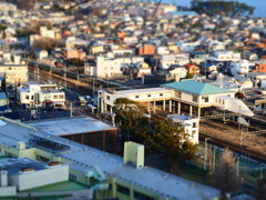 二宮駅舎　吾妻山公園より　ジオラマ