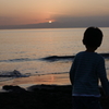 海　遊ぶ　誰そ彼