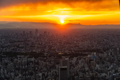 スカイツリーからの夕焼け