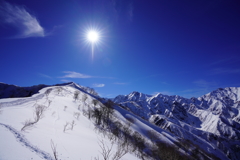 遠見尾根から五竜岳
