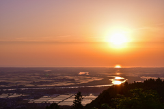 日本海に沈む夕陽