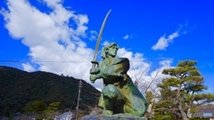 [燕返し] 剣豪 佐々木小次郎像