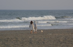 砂浜の散策