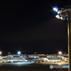 成田国際空港第2ターミナル展望デッキの夜