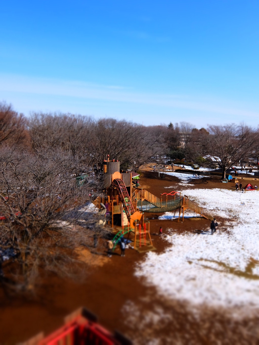 雪解けの公園