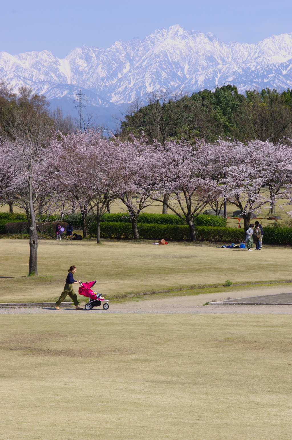 春霞剱岳を背に