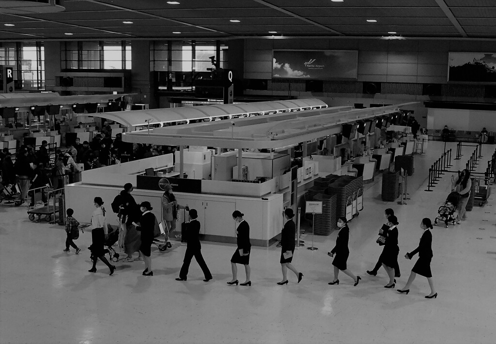 空港にて