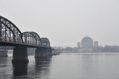 中朝国境　鴨緑江断橋