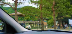 横目に
