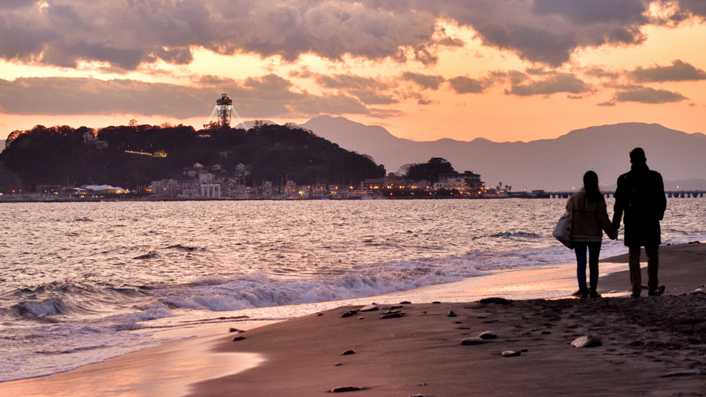 江の島夕景①