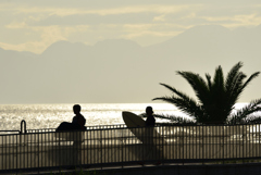 晩夏の海辺