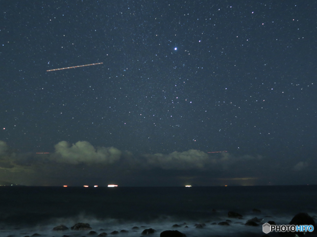 冬の終わりの星空