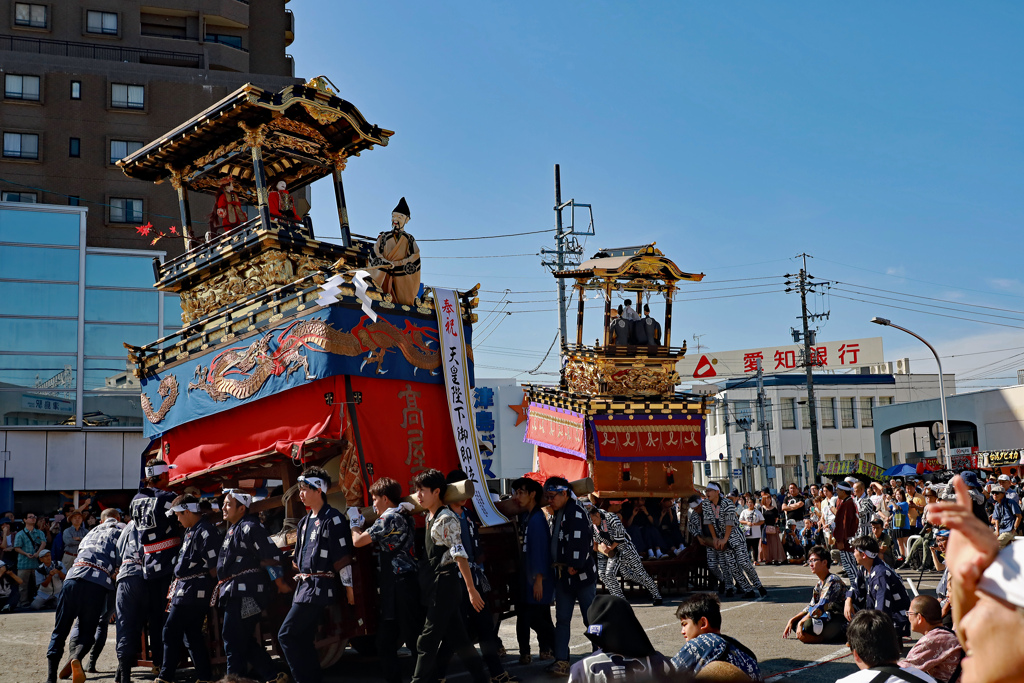 尾張津島秋祭り 車切り１