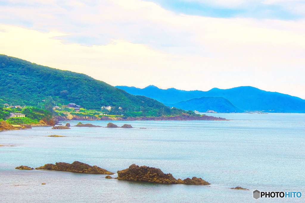 早朝の海