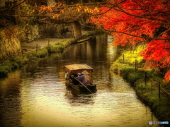 夕暮れ時の八幡堀