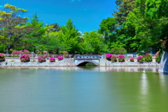九華公園　桑名城　三の丸堀