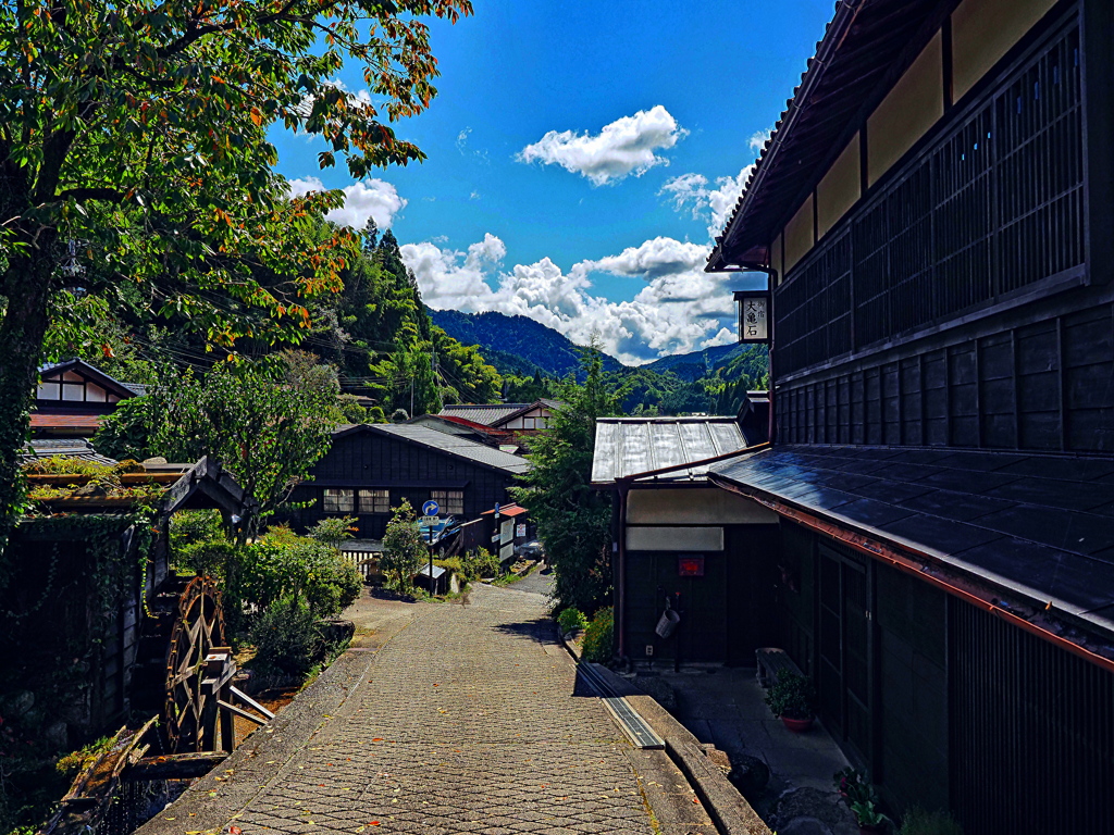 中仙道 妻籠 坂道