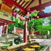 花手水舎と風鈴