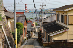 海の見える坂道