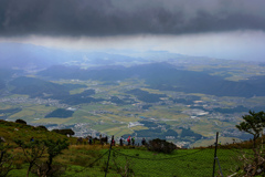 伊吹山 山頂 黒い雲