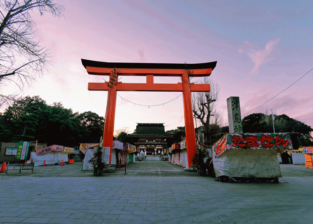 正月前の津島神社