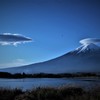 笠雲富士山　鳥