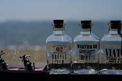 海沿いのライダースカフェにて